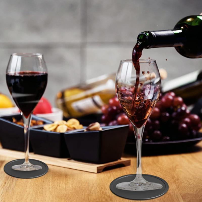 Non Slip Round Shape Mat Glass Bottle Pad Coffee Beer Mug Wine Thicken Mat Silicone Rubber Drink Coasters