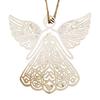 Wooden Angel Christmas Ornaments Rustic Angel Hanging Ornament with Hollow Design