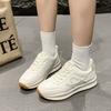 Platform White Shoes Women's 2025 Spring and Summer New Breathable Sports Shoes Forrest Gump Shoes Soft Sole Large Size Casual Shoes Women's Tide