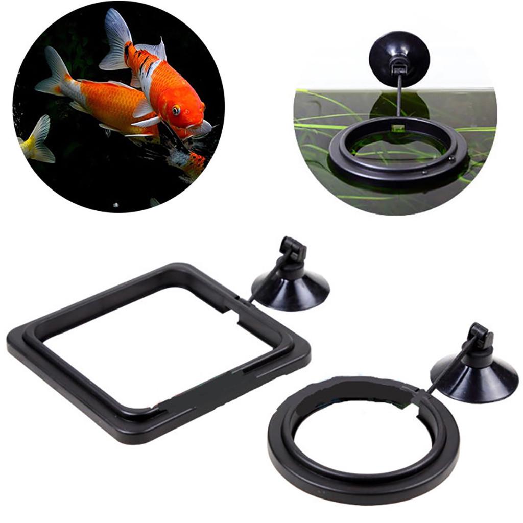 Feeding Ring Aquarium Fish Tank Station Floating Food Tary Feeder Square/Circle