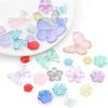 30g/bag Colorful Acrylic Spacer Beads Transparent Gradient Pendant Rose Flowers Butterfly Beads For Jewelry Making DIY Necklace Accessories