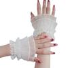 Lace Trim Double Layer Tulle Arm Sleeves Elegant Wedding Party Photography Accessory