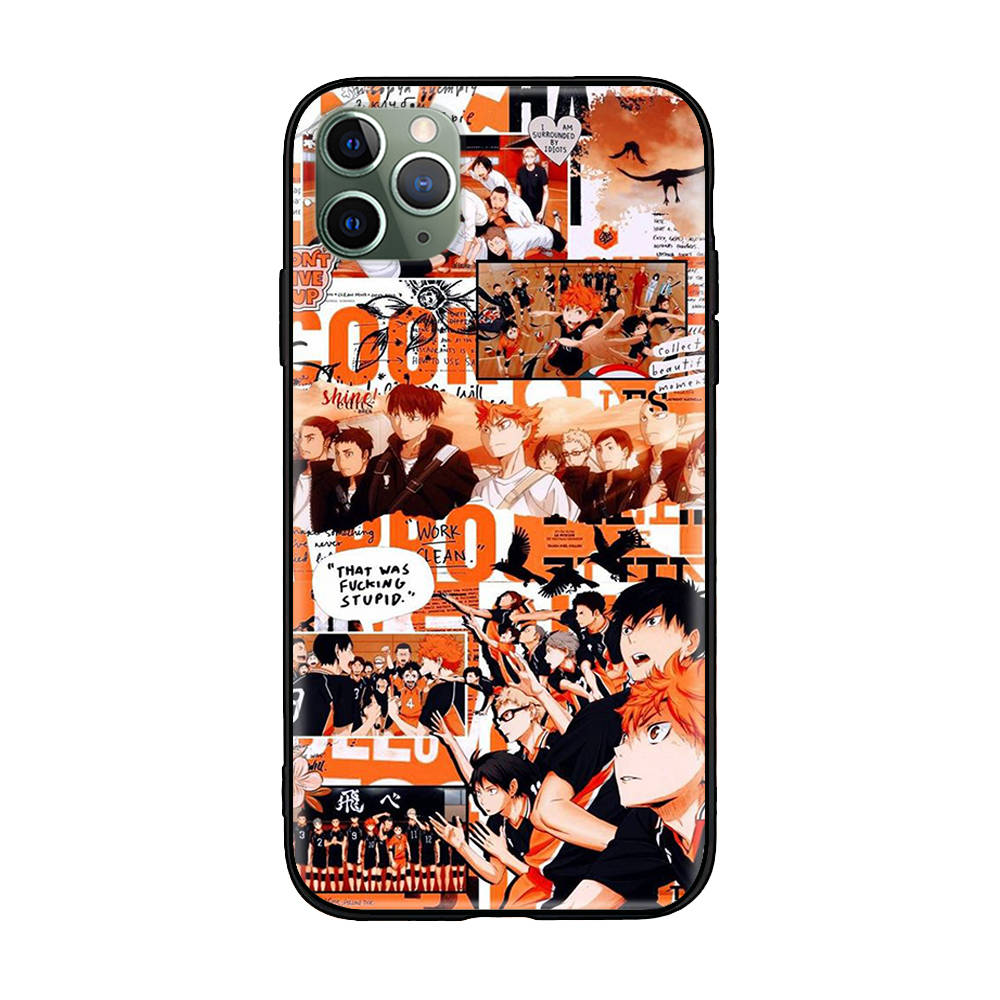 W-2 Haikyuu Anime Soft Case for Xiaomi Redmi 10A 10C 12C 13C 9A 9C 9T A3 A3X Note 8 9 10 11 12 13 Poco F5 F6 M6 X3 X6 C50 C51 C55 C65 Pro Plus 4G 5G