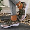 Breathable Knitting Platform Sneakers Women Fashion Mix Color Non-Slip Sports Ladies Comfortable Slip-On Flat Heel Casual Shoes