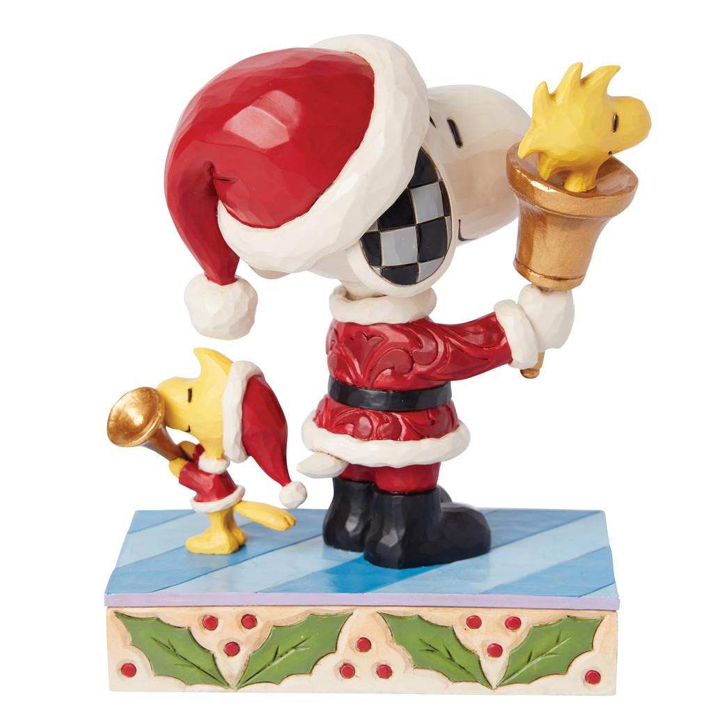 JIM SHORE Snoopy Woodstock Santa 6015039 & <Christmas>