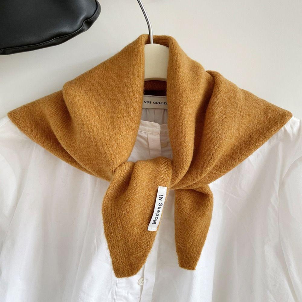 Multi-functional Knitted Triangular Scarf Warm Triangle Knit Scarves New Headscarf Shawl  Women
