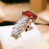 Personalized and Fashionable Colorful Zircon Ring for Women  Temperament Open Ring