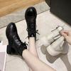 Fashion Women's Summer Casual Ankle Boots 2025 New Mesh Breathable British Style Low Cut Hollow Comfortable Fashion Trend Lace Up Boots