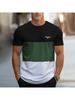 2025 Simple Casual Men's Clothing Men's T-Shirt 3D Stripe Print Short Sleeve Tops Oversized Street Daily Tee Summer Loose Tshirt