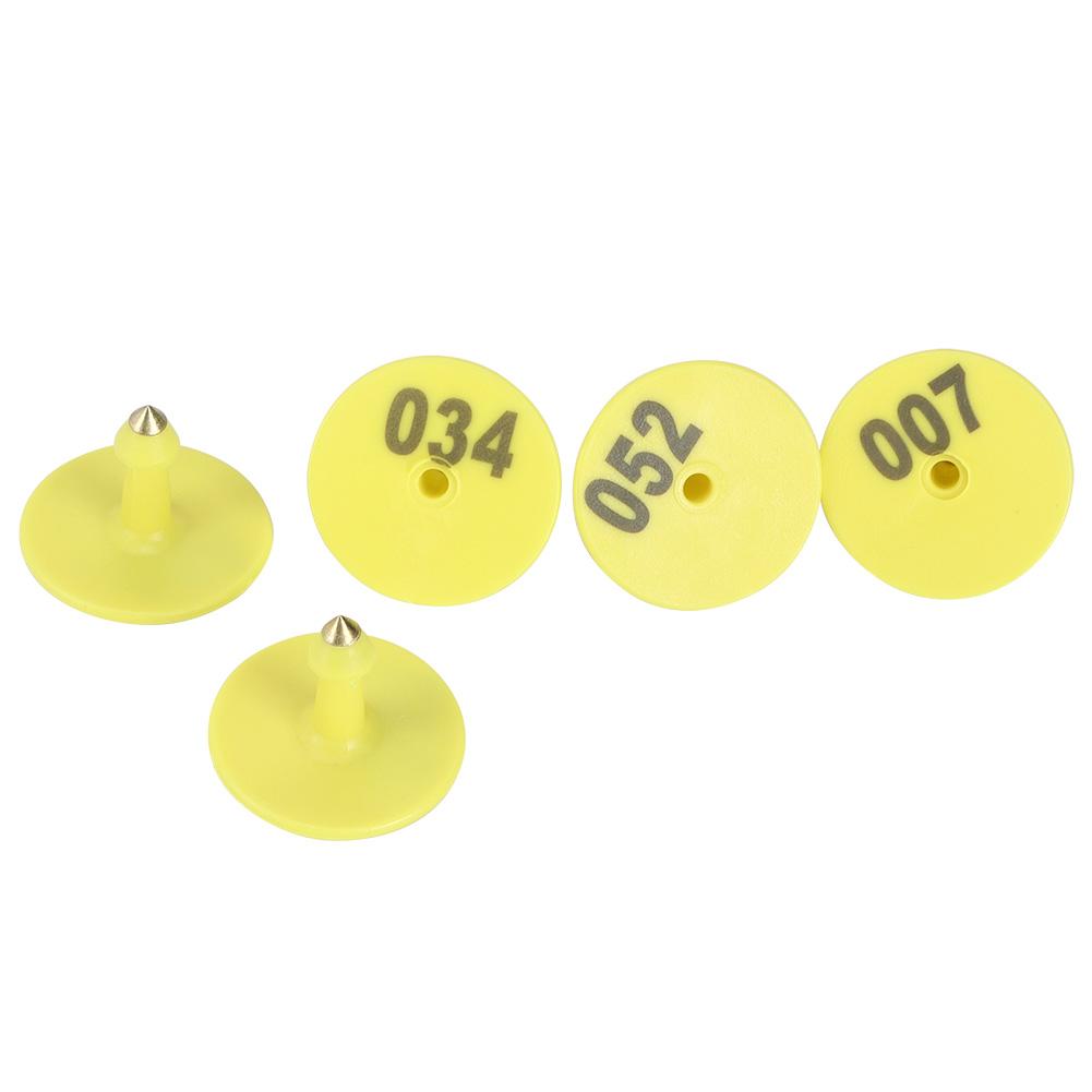 100pcs Livestock Round Number Ear Tag Label Marker Accessory for Pig Sheep Cattle