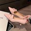Fashion New Spring Sheepskin Women Shoes Shallow Flower Pointed Toe Women Pumps Shoes for Women Zapatos De Mujer Ladies Shoes Stiletto
