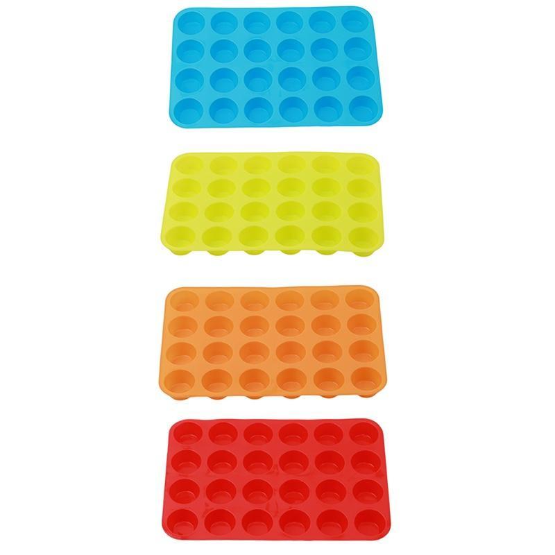 Hanyu Silicone Muffin Cupcake Baking Pan Set Blue Top Home Rubber Trays Molds
