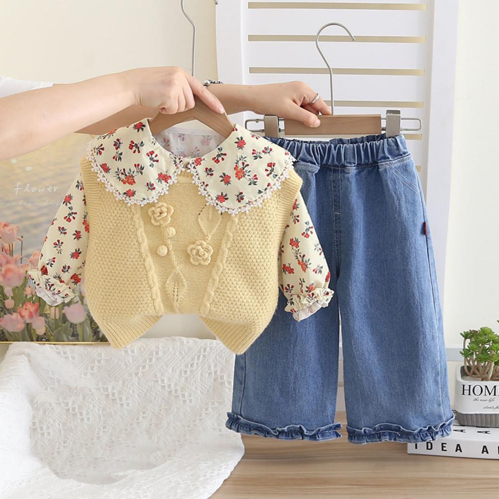 Kids Casual Long-Sleeve Set, Comfortable Daily Wear Outfits