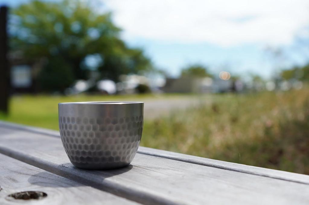 Titanium Hammered Sake Cup (double Structure)