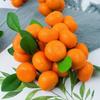 With Fruits and Leaves Home Ornaments Party Decor Fake Oranges Artificial Fruit Tangerine Model