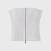 2023 Summer Sexy White Zipper Tube Top for Women - European & American Style