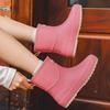 Women's Rubber Rain Boots Fashionable Outdoor Waterproof Shoes High Quality Mid-calf Water Boots Plus Cotton Warm Rain Boots