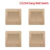 With LED Lamp Wall Light Switch Panel Gold 1/2/3/4 Gang New Wall Switches