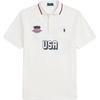 Polo Logo Polo Shirt With Button Short Sleeve Men Tops White 710944666-001