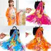Spring/Summer New Women'S Silk Scarf 200 * 130cm Simulated Silk Twill Square Scarf Fashion Printed Large Square Scarf Professional Scarf
