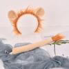 Party Masquerade Animal Costume Lion Headband Set with Ears and Tail Headband Cosplsy Costume