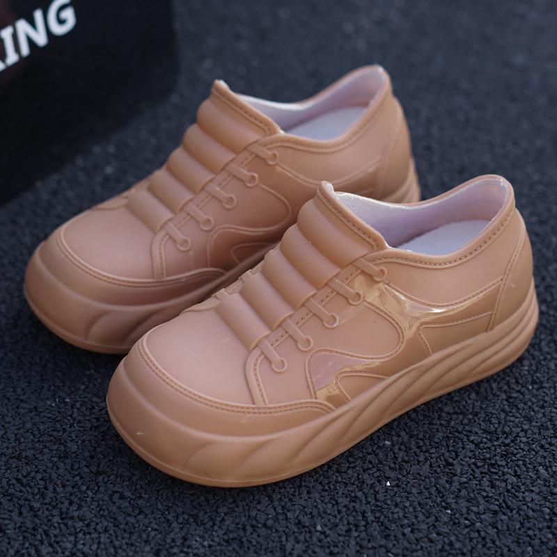 Low-top Women's Rain Shoes Non-slip and Waterproof Fashion Kitchen Rain Shoes Women's Rubber Shoes Rain Boots Adult Women's Shoes Inner Height