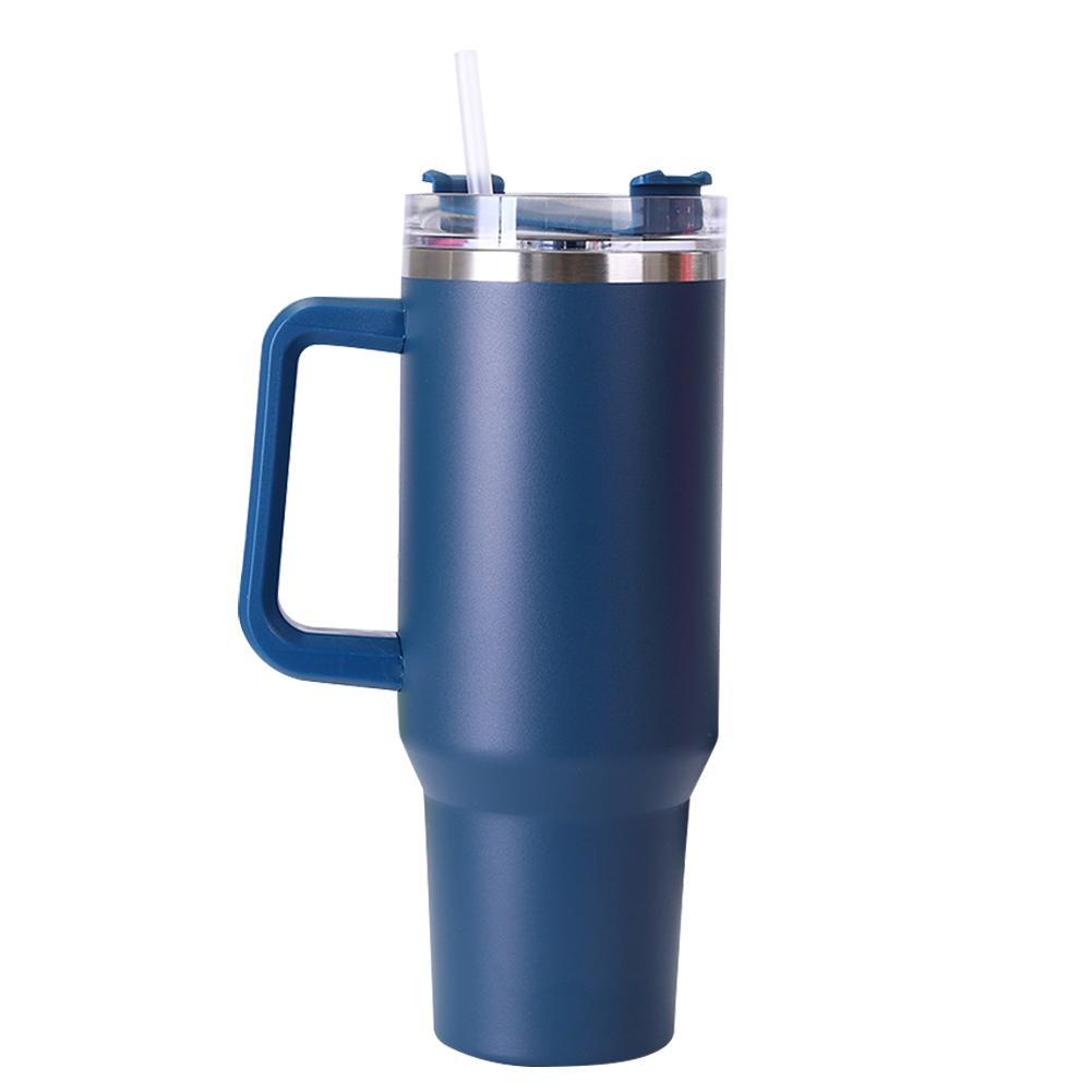 40oz Straw Insulated Tumbler with Handle Portable Water Cup Stainless Steel Vacuum Thermal Insulated Mug for Cold Hot Beverages