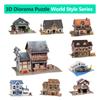 DIY 3d Dimensional Paper Puzzle Assembled Model Brain Teaser Learning Educational Toys Kids Jigsaw Kids Architecture T5