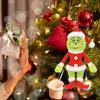 Christmas Cartoon Doll Pendant Green Plush Children's Toy Doll Pendant Home Decoration Christmas Tree