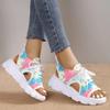 Summer Mixed Colors Modern Sandals Low Heel Lace-up Women's Shoes On Sale 2025 New Flat with Shallow Women's Sandals
