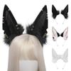 Animal Wolf Ears Headdress Plush Ears Hairband Simulated Animal Ear Hair Hoops Christmas