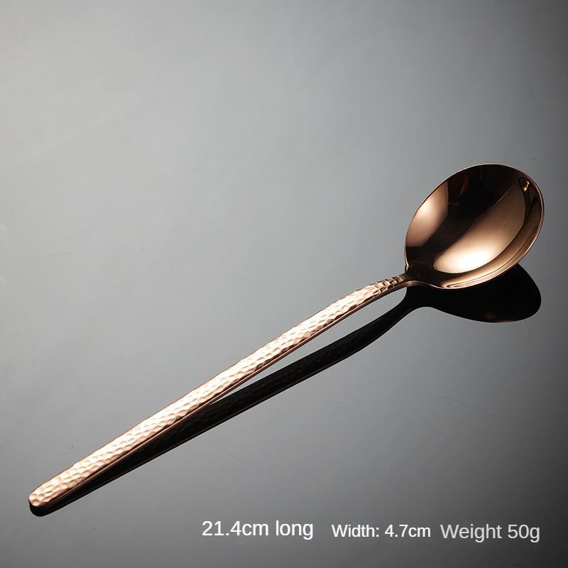 HANYANG 304 ложка-молот из нержавеющей стали с титановым покрытием, ложка в стиле ретро, ​​бытовая кухонная посуда высокой ценности