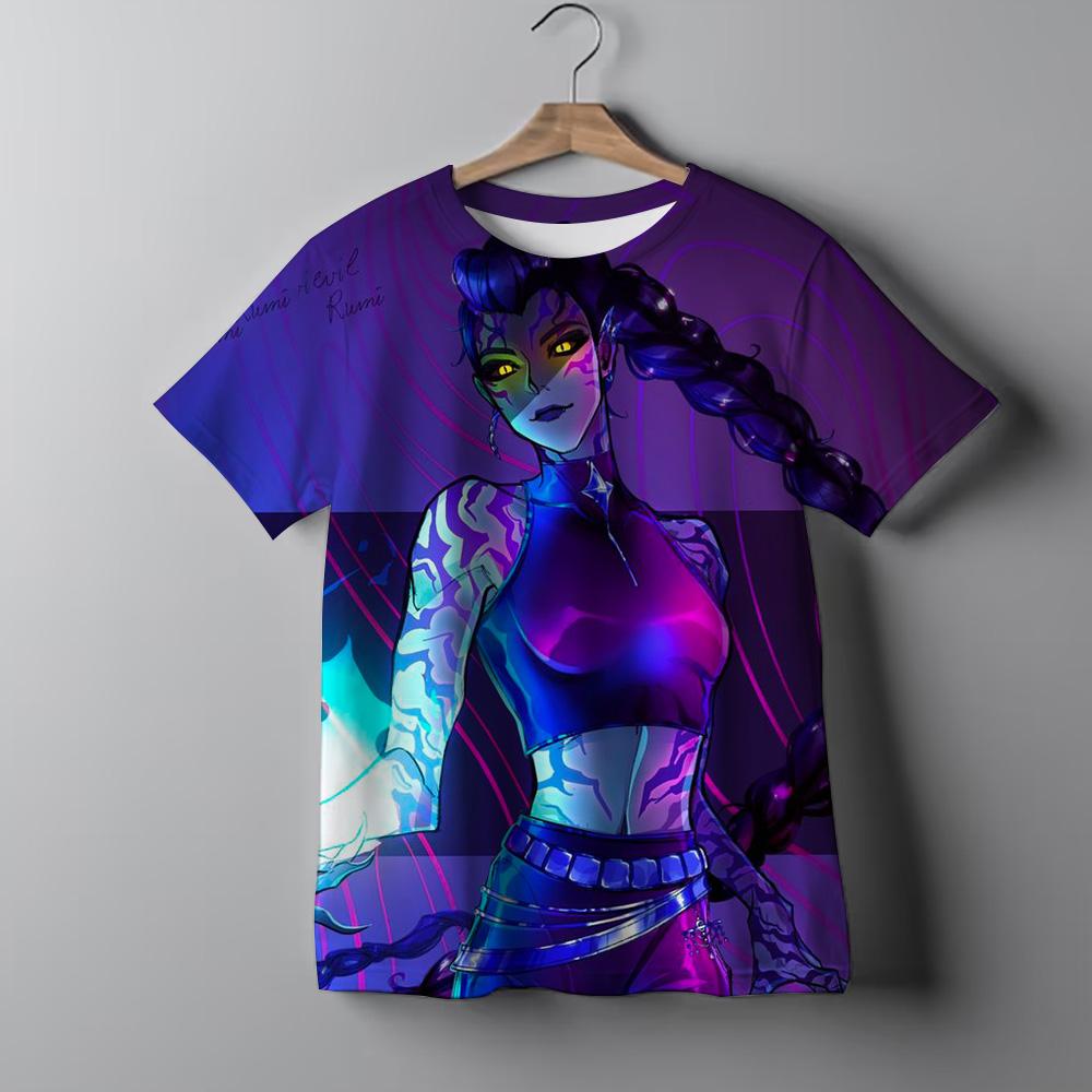 Children's Clothing KPop Demon Hunters Fans Gifts Kids Clothes Fashion Casual Tops 2025 Hot Movie Soft Cotton Baby Girls T Shirt