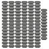 100Pcs Black U Shape Hair Extension Snap Clip Safe 6 Teeth Hairpiece Wig Clip for DIY