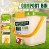 12L Compost Bin Recycle Composter Aerated Compost Bin PP Organic Homemade Trash Can Bucket Kitchen Garden Food Waste Bin