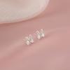 Rabbit Stud Earrings Women's Summer Starry Bows Zircon Earrings Ear Holes Simple Earrings