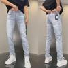 Spring 2024 European High-End Slim Fit Men's Light Jeans - Stretchy Korean Style