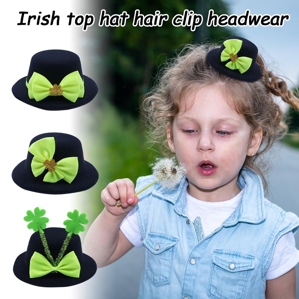 Saint Patrick's Day Costume Props, Hair Accessories, Irish Hat Hair Clip Headwear