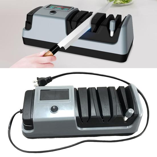 Electric Knife Sharpener Digital Display Adjustable Rotational Speed Precision Professional Serrated Knife Scissors Sharpening Tool