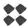 10PCS  To  Adapter 2 Prong Flat Plug To Round Outlet Converter for Home Travel Office Use 125‑