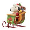 JIM SHORE Snoopy Woodstock In Sleigh 6015038 & <Christmas>