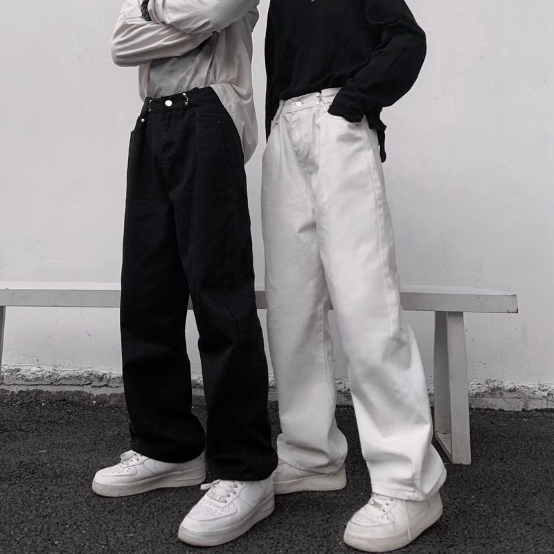 2022 Autumn Winter Fashion Korean Stytle Casual High Street Wide Leg Pant Women Jeans High Waist Harajuku Slouchy Straight Pants