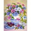 5D Diamond Painting Full Round Flowers Embroidery Home Decoration Mosaic Cross Stitch Handmade Gift 30x40cm/12x16inch