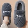 Big Size Men Home Slippers Winter Warm Plush Slides Couples Indoor Flats Anti-slip Bedroom Shoes Women Autumn Furry Slides