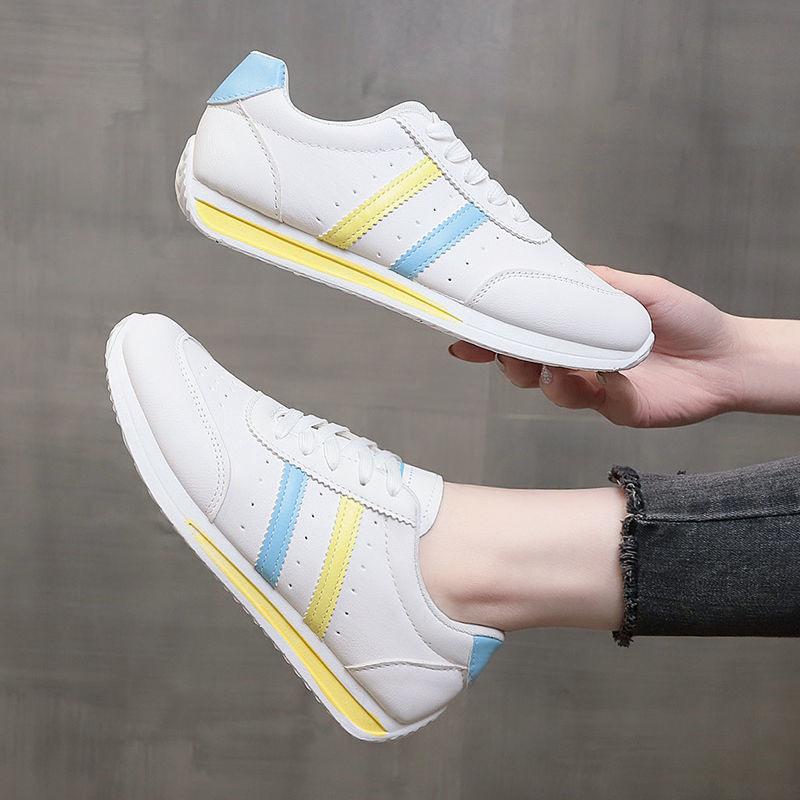 2024 White Women's Sneakers New Comfortable Lace-up Platform Women's Sports Shoes Casual Outdoor Walking Running Sneakers Women