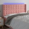 VidaXL LED Headboard Bedroom Furniture Double Bed Accessory Head of Bed Frame Interior Pink 3124553