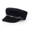 Fastion Unisex Cotton Wool Newsboy Hat Women Outdoor Warm Beret Hats Men Winter Navy Hat Rivet Caps