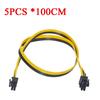 5pcs 100cm PCI-E 6pin To 8Pin (6+2Pin) Breakout Cable Cord 18AWG Mining Adapter