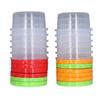 12 Sets 1 Cup Containers 8oz Stackable Reusable Round Plastic Food Containers with Lid for Portion