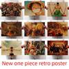 One Piece Retro Kraft Paper Anime Poster - Dorm Wall Decor